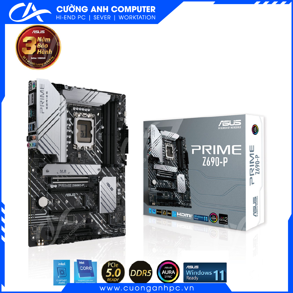 Mainboard ASUS PRIME Z690-P-CSM (Intel Z690, Socket 1700, ATX, 4 khe RAM DDR5)