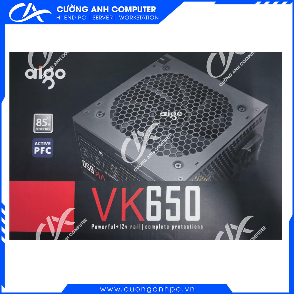 Nguồn máy tính AIGO VK650 - 650W (Màu Đen)