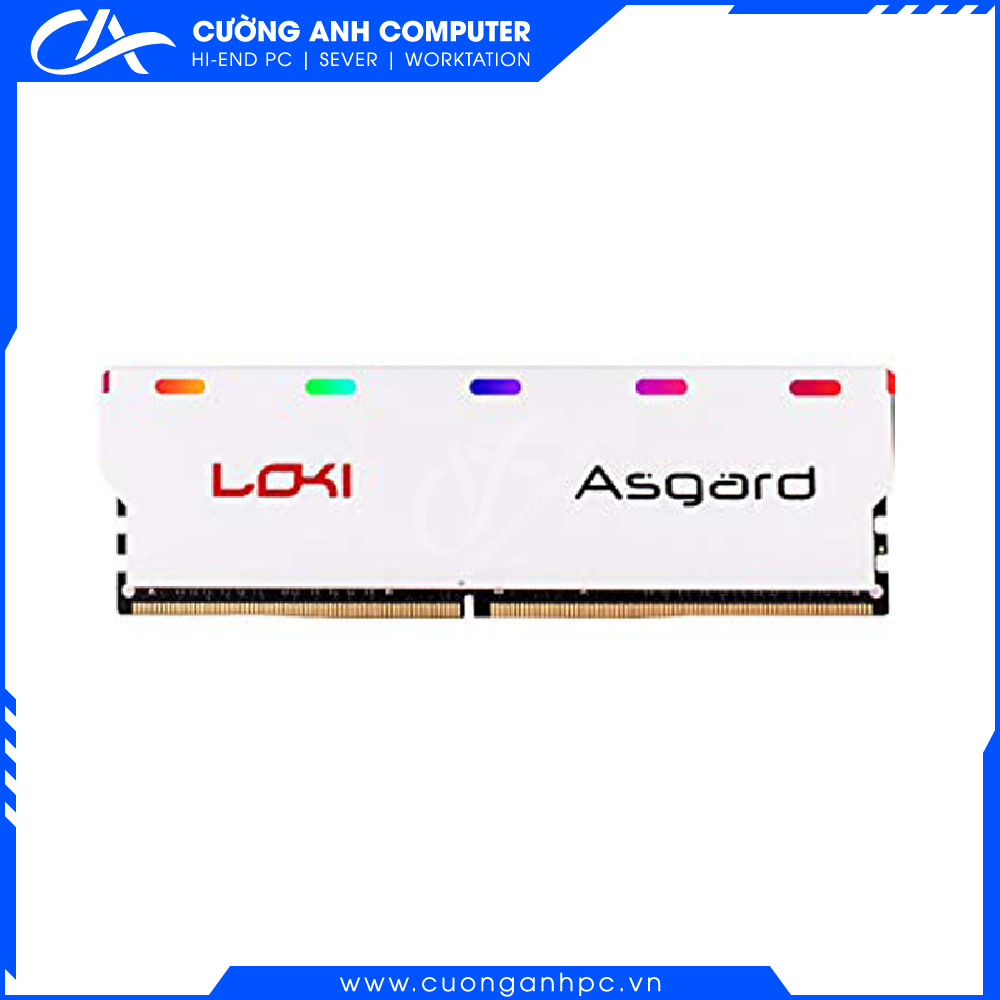 RAM ASGARD LOKI DDR4 8GB BUS 2666 - WHITE EDITION RGB LED SYNC
