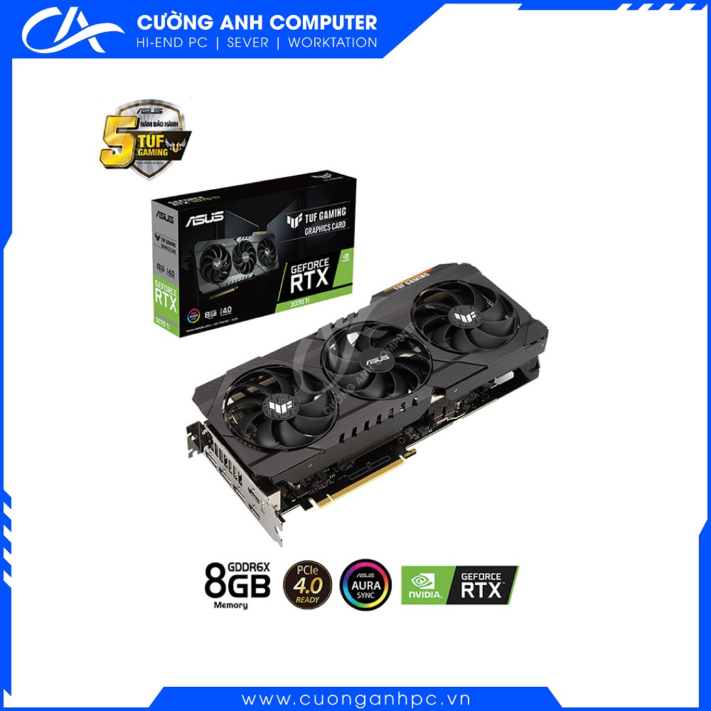 VGA ASUS TUF Gaming GeForce RTX 3070 Ti 8GB GDDR6X (TUF-RTX3070TI