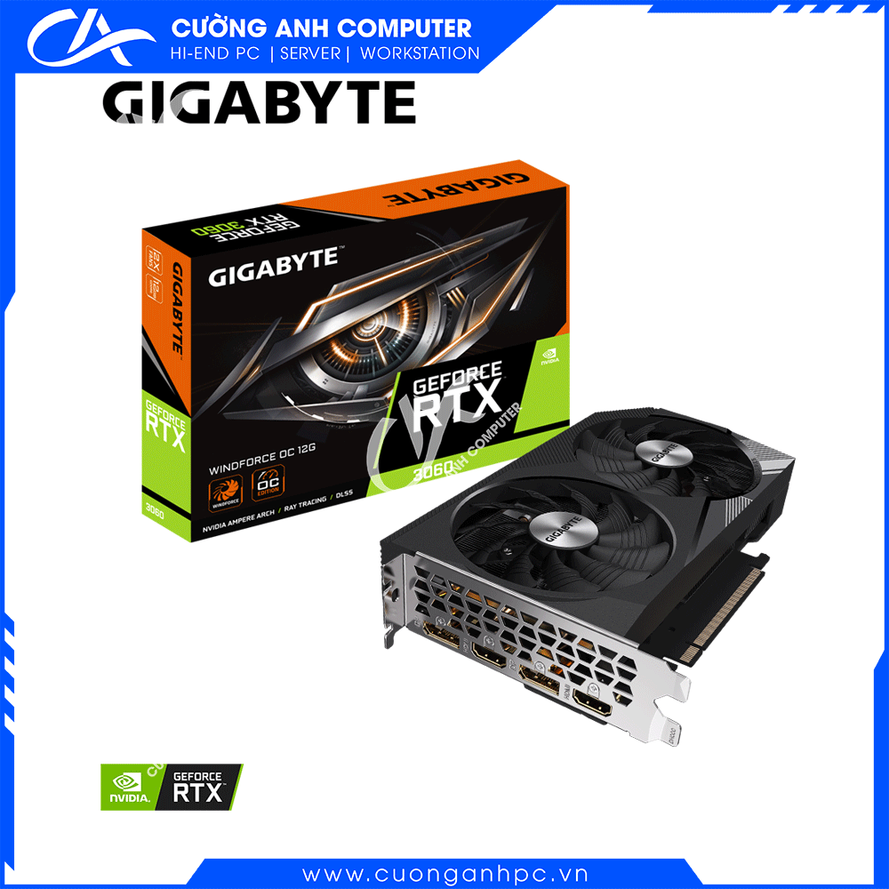 VGA Gigabyte GeForce RTX 3060 WINDFORCE OC 12G (GV-N3060WF2OC-12GD)